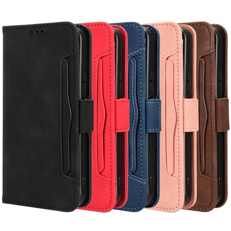 Чехол-книжка с карманами Deexe Wallet Stand для Realme C85 Pro - Pink: фото 8 из 15