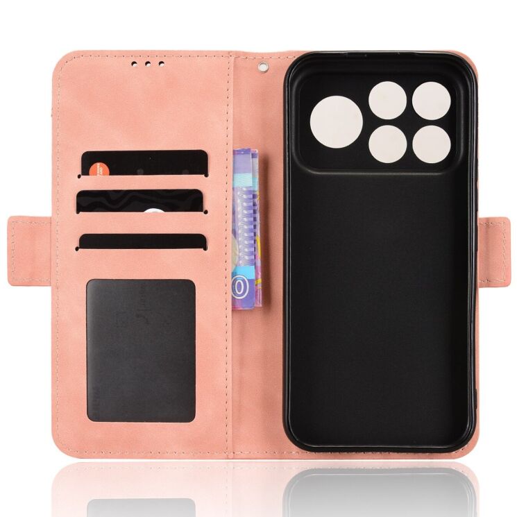 Чехол-книжка с карманами Deexe Wallet Stand для Xiaomi Poco F9 Ultra - Pink: фото 4 из 17