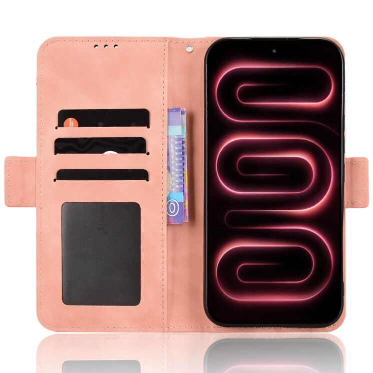 Чехол-книжка с карманами Deexe Wallet Stand для Xiaomi Poco F9 Ultra - Pink: фото 5 из 17