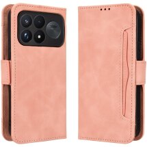Чехол-книжка с карманами Deexe Wallet Stand для Xiaomi Poco F9 Ultra - Pink: фото 1 из 17