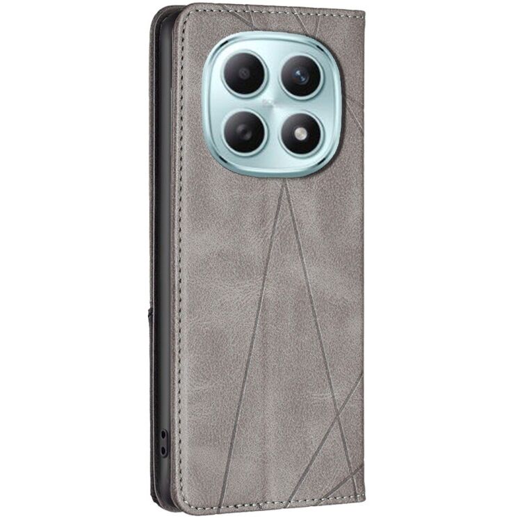 Чехол-книжка с карманами UniCase Geometric Pattern для Xiaomi Redmi Note 15 Pro - Grey: фото 3 из 10