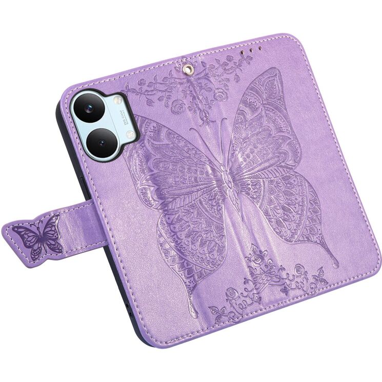 Чехол-книжка с рисунком UniCase Butterfly Pattern для Xiaomi Poco X8 Pro Max - Light Purple: фото 3 из 10