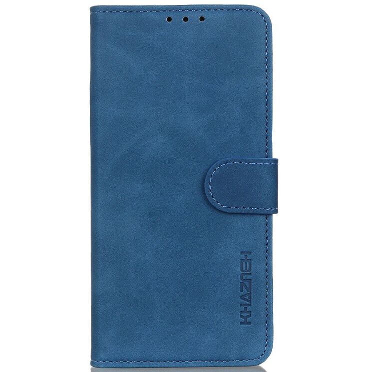 Чехол-книжка с застежкой KHAZNEH Retro Wallet для Xiaomi Poco F9 Ultra - Blue: фото 5 из 9