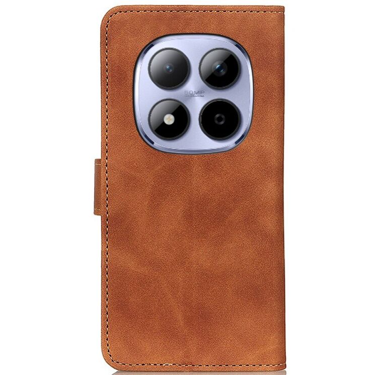 Чехол-книжка с застежкой KHAZNEH Retro Wallet для Xiaomi Redmi Note 15 Pro 5G - Brown: фото 5 из 8