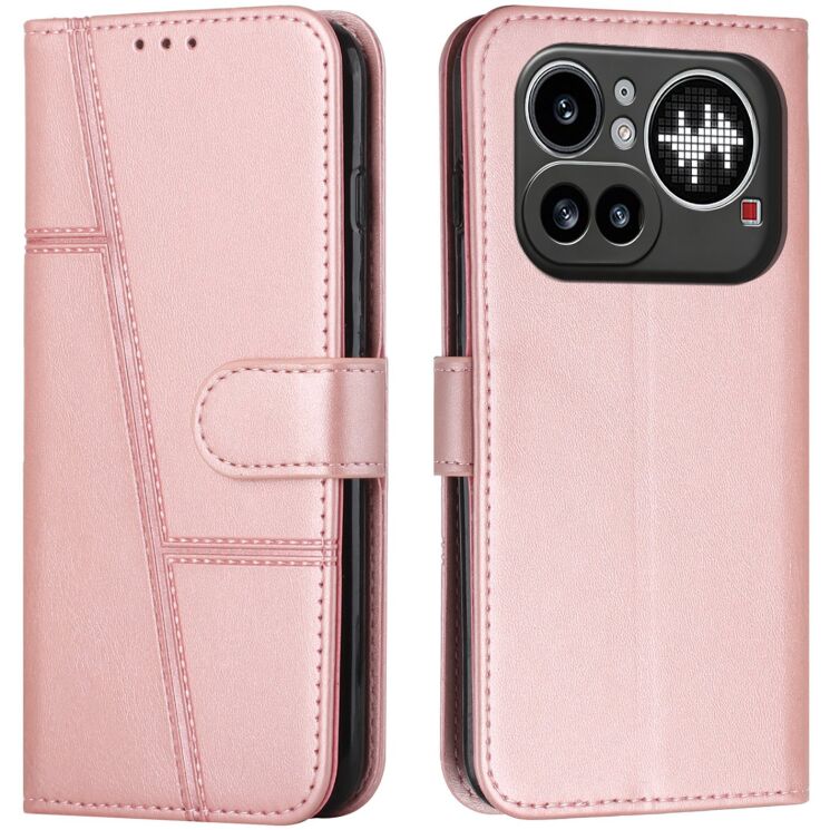 Чехол-книжка с застежкой UniCase Jet Cover для Nothing Phone (4a) Pro - Rose Gold: фото 1 из 11