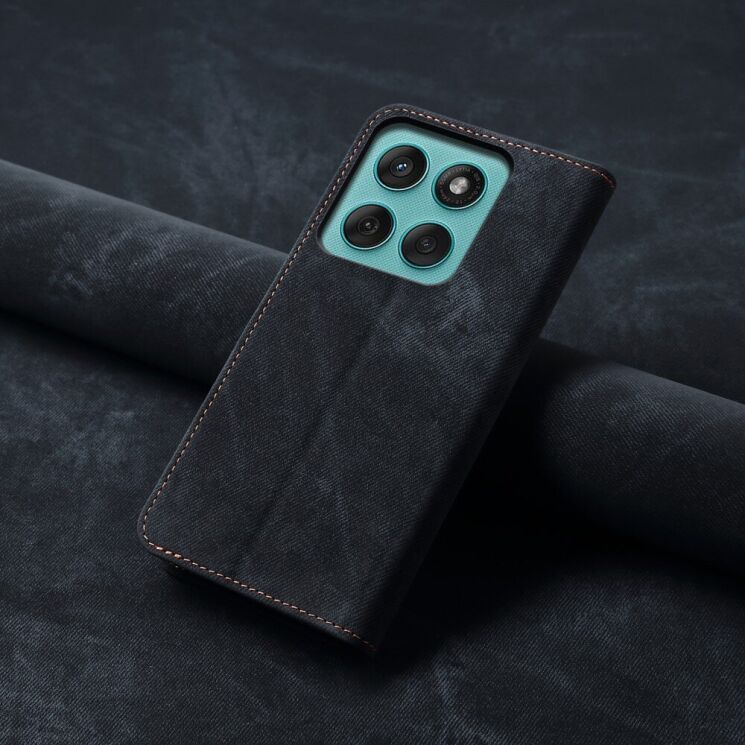 Чехол-книжка UniCase Jeans Wallet для Motorola Edge 60 / Edge 60 Fusion - Black: фото 5 из 5
