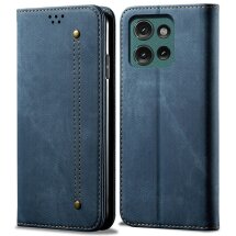 Чехол-книжка UniCase Jeans Wallet для Motorola Moto G75 - Blue: фото 1 из 6
