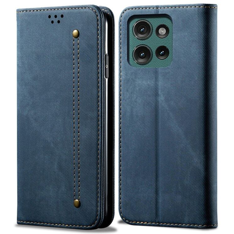 Чехол-книжка UniCase Jeans Wallet для Motorola Moto G75 - Blue: фото 1 из 6