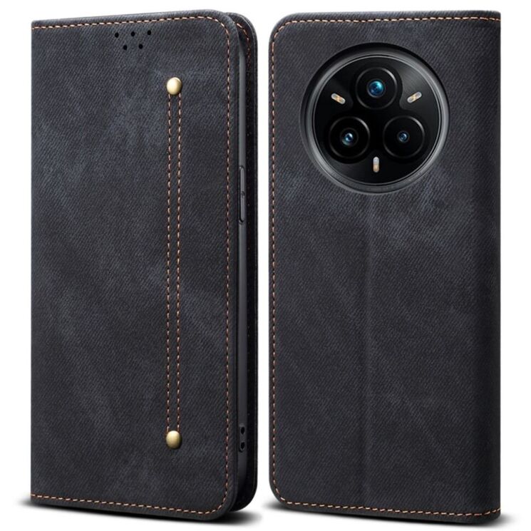 Чохол-книжка UniCase Jeans Wallet для Realme 14 Pro Plus - Black: фото 1 з 7