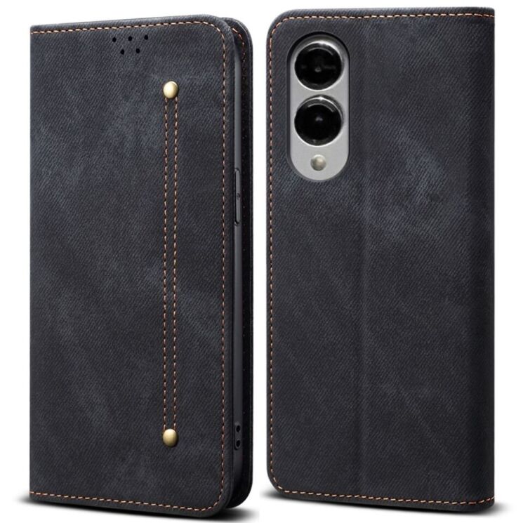 Чохол-книжка UniCase Jeans Wallet для Samsung Galaxy S25 Edge (S937) - Black: фото 1 з 7