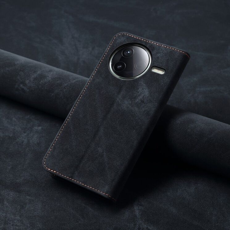 Чохол-книжка UniCase Jeans Wallet для Xiaomi Poco F7 Pro - Black: фото 7 з 7