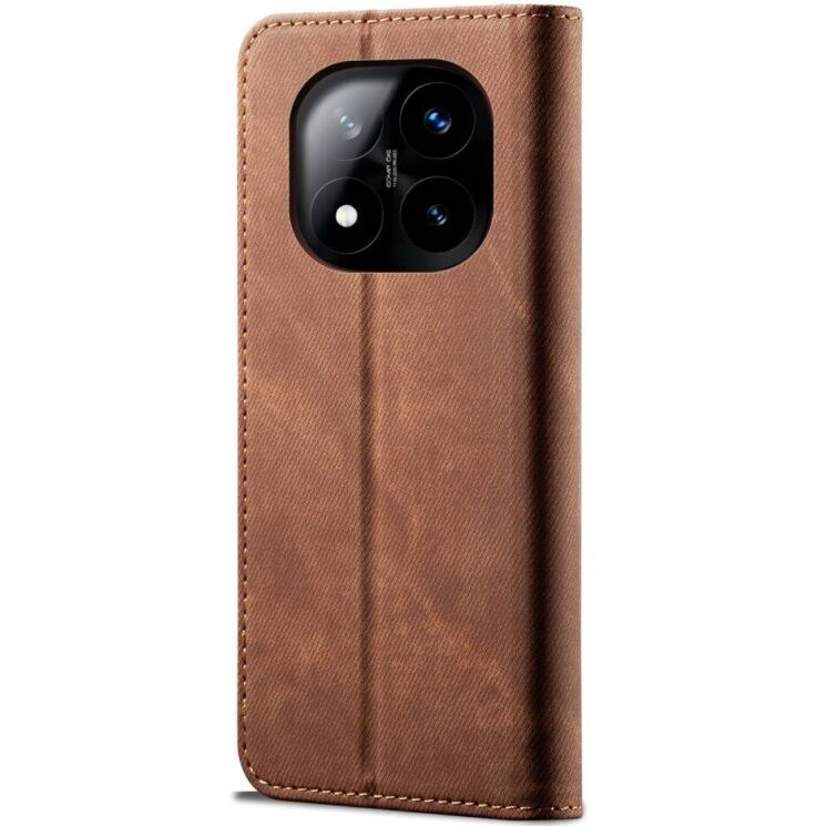 Чехол-книжка UniCase Jeans Wallet для Xiaomi Redmi Note 14 Pro Plus - Coffee: фото 3 из 6