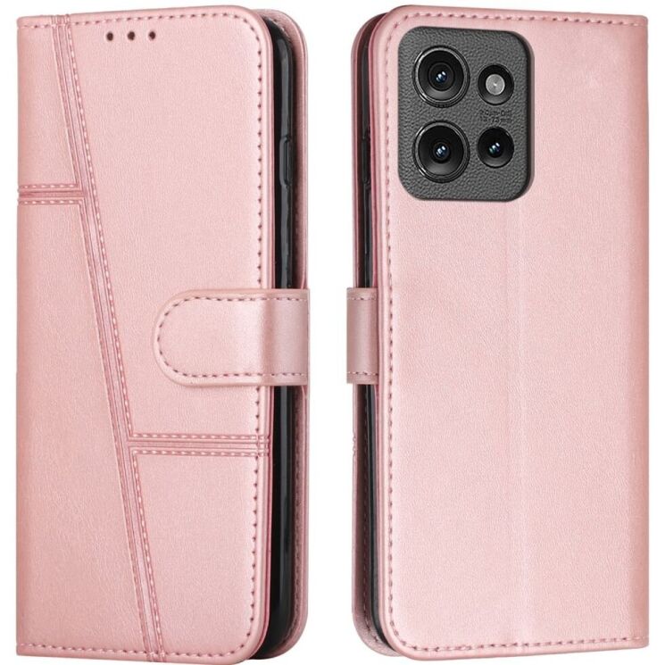 Чехол-книжка UniCase Jet Cover для Motorola Edge 50 - Rose Gold: фото 1 из 10