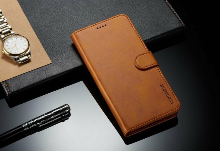 Чехол LC.IMEEKE Wallet Case для Samsung Galaxy S10 Plus (G975) - Coffee: фото 4 из 10