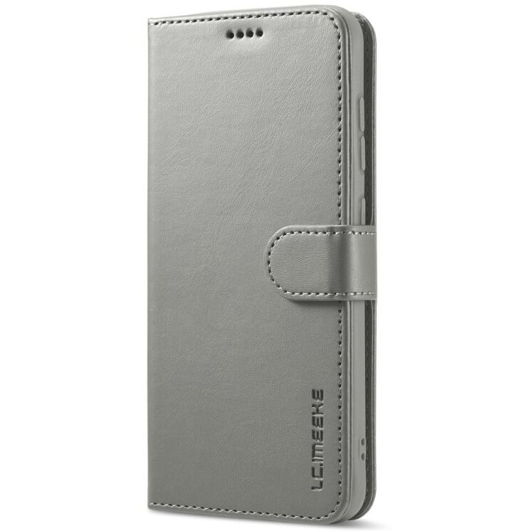 Чехол LC.IMEEKE Wallet Case для Samsung Galaxy S21 FE (G990) - Grey: фото 2 из 10