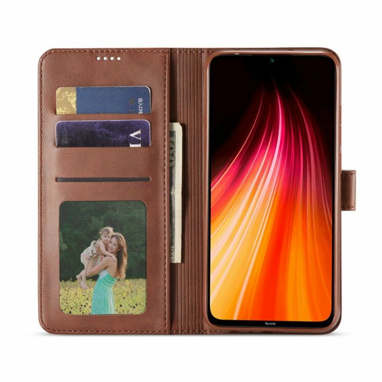Чохол LC.IMEEKE Wallet Case для Xiaomi Redmi Note 8T - Coffee: фото 4 з 13
