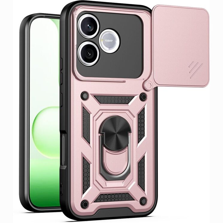 Чехол с защитой камеры Deexe Armor Shield для Honor 600 Lite - Rose Gold: фото 1 из 9