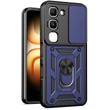 Чохол із захистом камери Deexe Armor Shield для Infinix Hot 70 Pro - Blue: фото 1 з 9