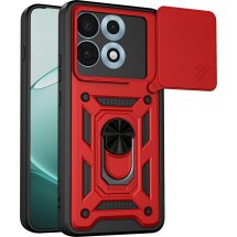 Чехол с защитой камеры Deexe Armor Shield для Motorola Edge 70 Max - Red: фото 1 из 9
