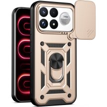 Чохол із захистом камери Deexe Armor Shield для Xiaomi Poco F9 Ultra - Gold: фото 1 з 9