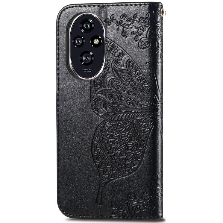 Чехол-книжка с рисунком UniCase Butterfly Pattern для Honor 200 - Black: фото 5 из 7