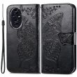Чехол-книжка с рисунком UniCase Butterfly Pattern для Honor 200 - Black (364158B)