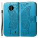 Чехол UniCase Butterfly Pattern для Nokia C10 / C20 - Blue (274224L). Фото 2 из 12
