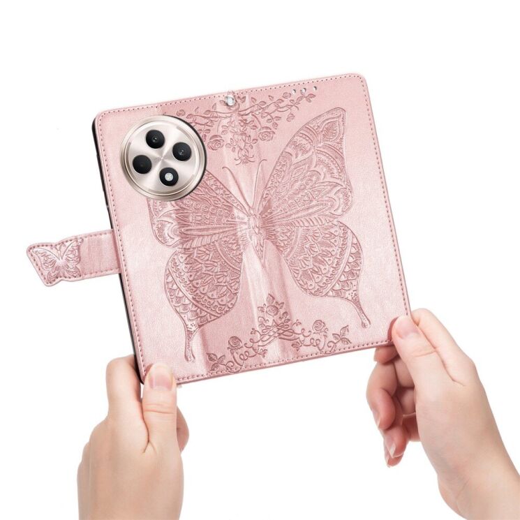 Чехол UniCase Butterfly Pattern для OPPO Reno 12 F/FS - Blue: фото 9 из 10