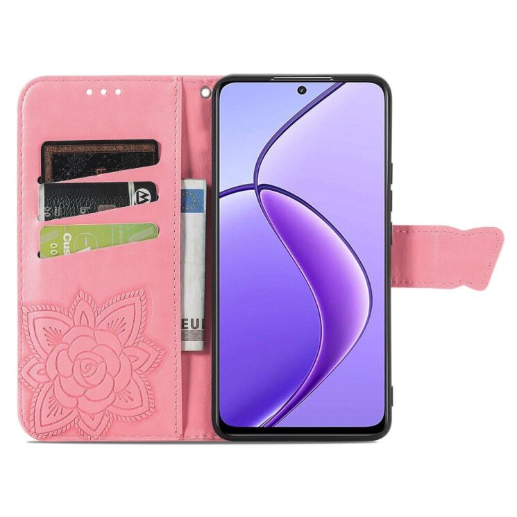 Чехол UniCase Butterfly Pattern для OPPO Reno 12 F/FS - Pink: фото 2 из 10