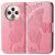 Чехол UniCase Butterfly Pattern для OPPO Reno 12 F/FS - Pink: фото 1 из 10