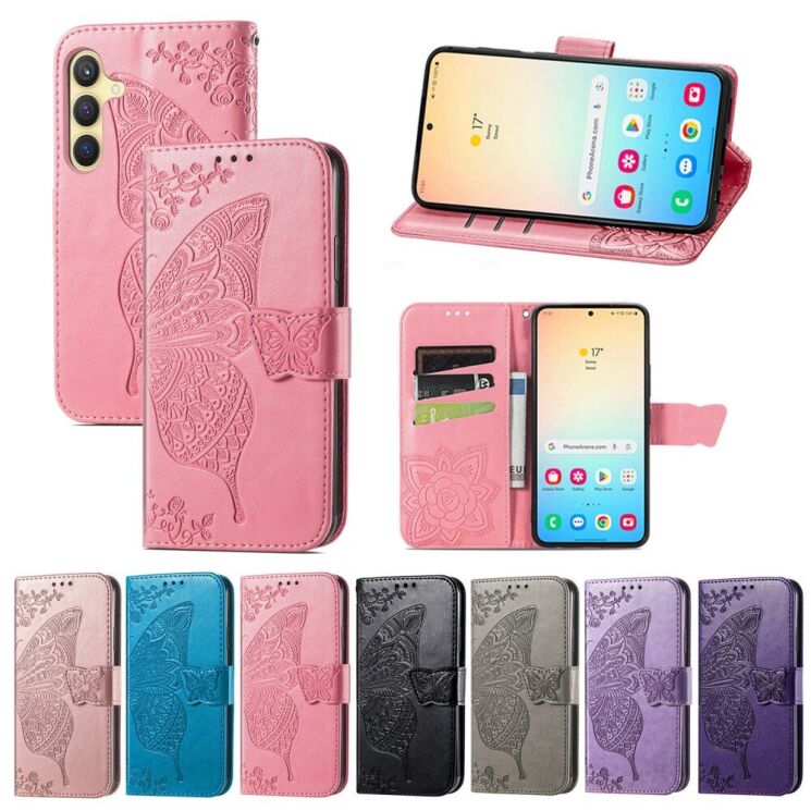 Чехол UniCase Butterfly Pattern для Samsung Galaxy S25 (S931) - Blue: фото 5 из 9