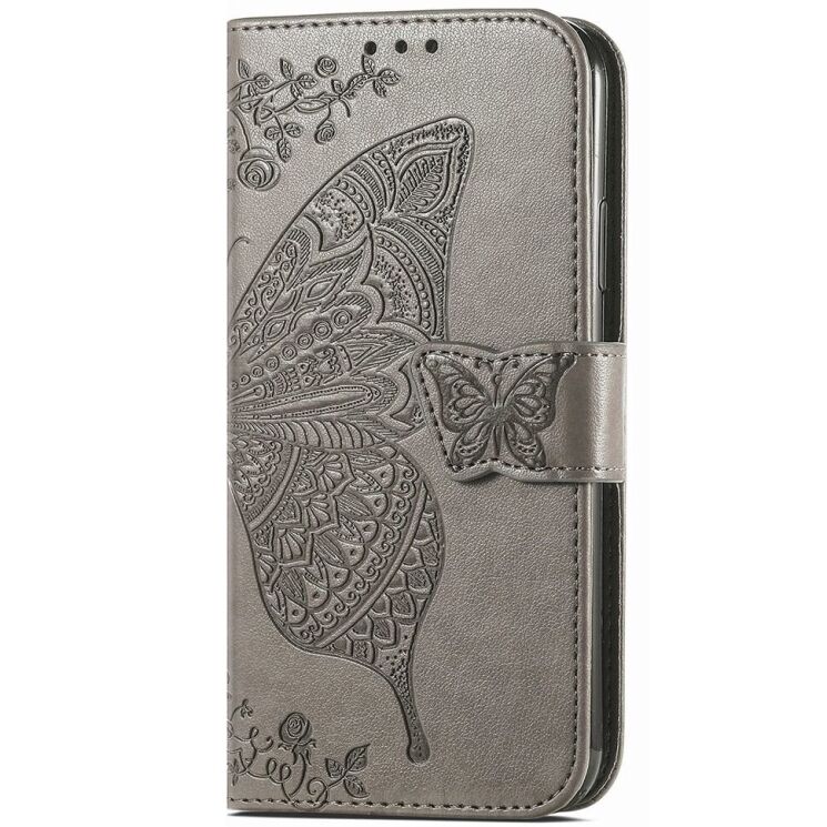 Чехол UniCase Butterfly Pattern для Xiaomi Redmi Note 13 Pro+ - Grey: фото 5 из 6