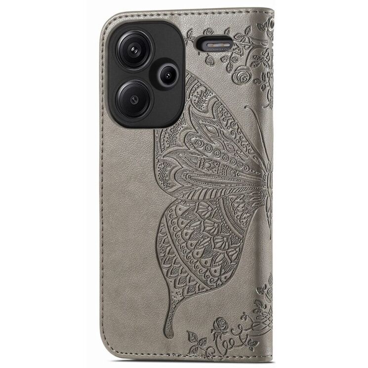 Чехол UniCase Butterfly Pattern для Xiaomi Redmi Note 13 Pro+ - Grey: фото 6 из 6