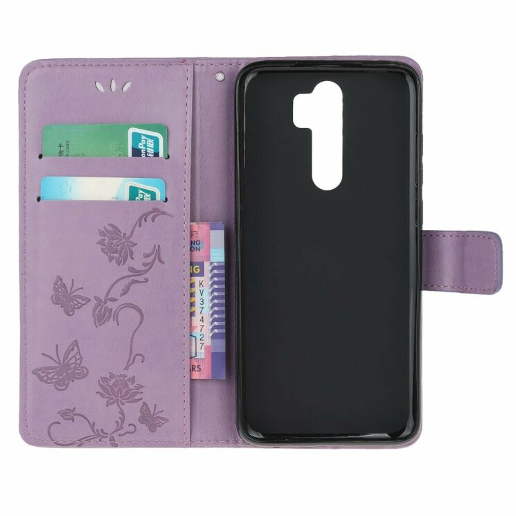Чехол UniCase Butterfly Pattern для Xiaomi Redmi Note 8 Pro - Light Purple: фото 5 из 8