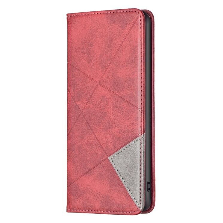 Чехол-книжка с кармашками UniCase Geometric Pattern для Infinix Hot 11s (X6812) - Red: фото 2 из 7