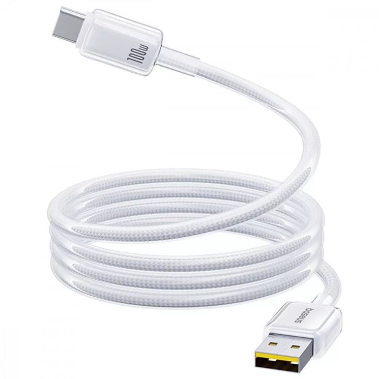 Кабель Baseus Crystal USB to Type-C (100W, 2m) E0427901 - White: фото 2 из 18