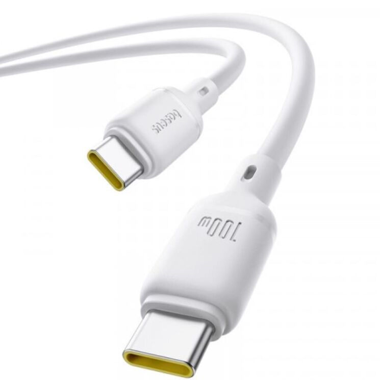 Кабель Baseus Silky Series Type-C to Type-C (100W, 1m) P10377704213-00 - White: фото 3 з 19