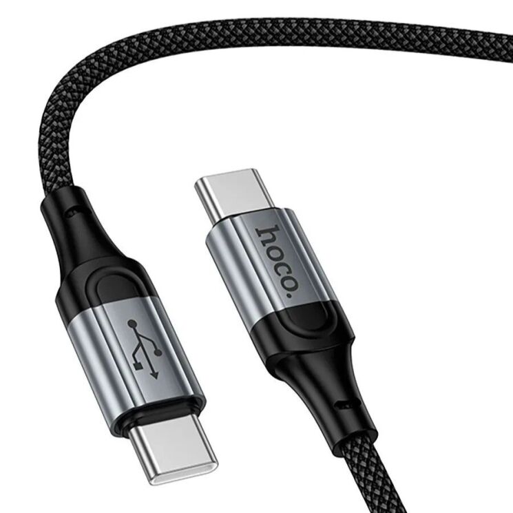 Кабель Hoco X121 Type-C to Type-C (60W, 1.5m) - Black: фото 5 з 7