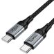 Кабель Hoco X121 Type-C to Type-C (60W, 1.5m) - Black (896484B). Фото 4 з 7