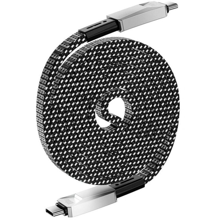 Кабель WIWU Wi-C078 Type-C to Type-C (100W, 5A, 1m) - Silver: фото 4 з 6