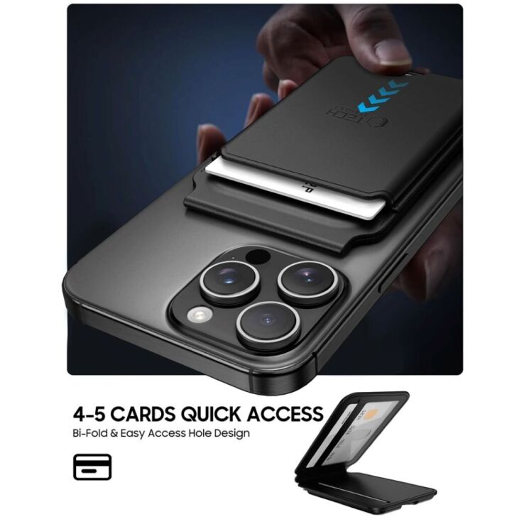 Кардхолдер Tech-Protect MAGWALLET STAND - Black: фото 3 из 5