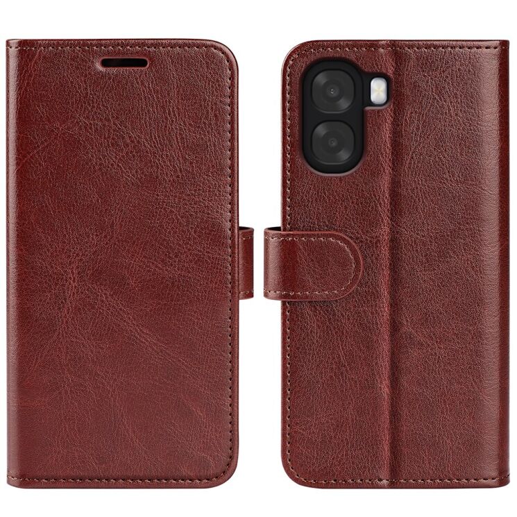 Класичний чохол-книжка Deexe Wallet Style для OPPO A6x - Brown: фото 1 з 7