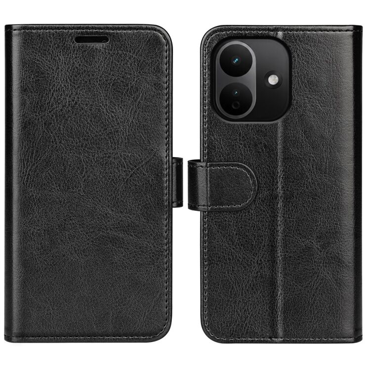 Класичний чохол-книжка Deexe Wallet Style для Xiaomi Redmi Note 17 Pro - Black: фото 1 з 8