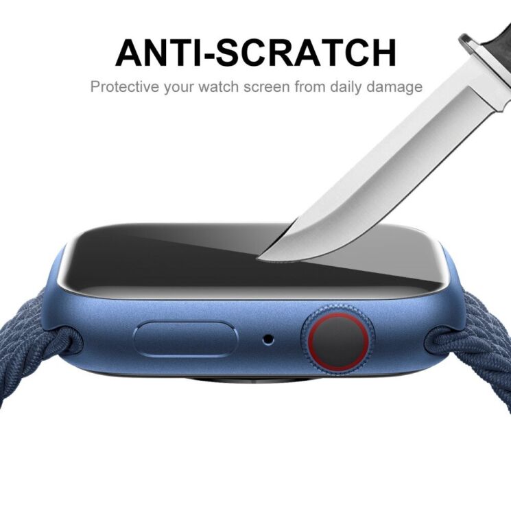 Комплект захисних плівок ENKAY Protector Film для Apple Watch 45 mm (7 / 8 / 9 Series) - Black: фото 6 з 8