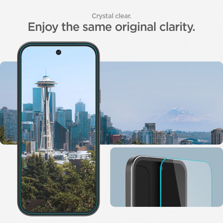 Комплект защитных стекол Spigen (SGP) GLAS.tR EZ Fit Sensor Protected для Google Pixel 9a (AGL08938): фото 9 из 13