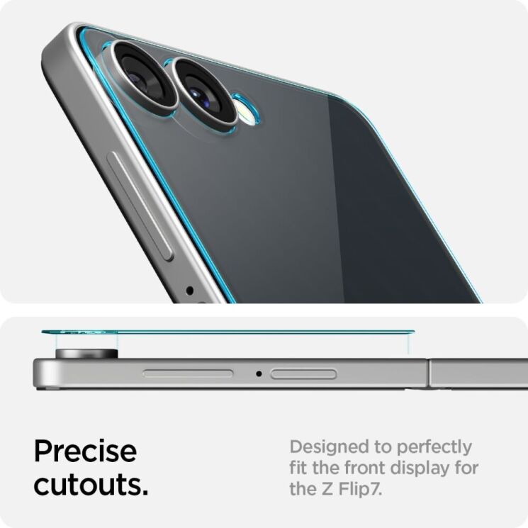 Комплект захисних стекол Spigen (SGP) GLAS.tR EZ Fit Sensor Protected для Samsung Galaxy Flip 7 (AGL09585): фото 12 з 14