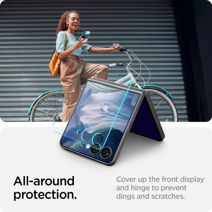 Комплект захисних стекол Spigen (SGP) GLAS.tR EZ Fit Sensor Protected для Samsung Galaxy Flip 7 (AGL09585): фото 11 з 14