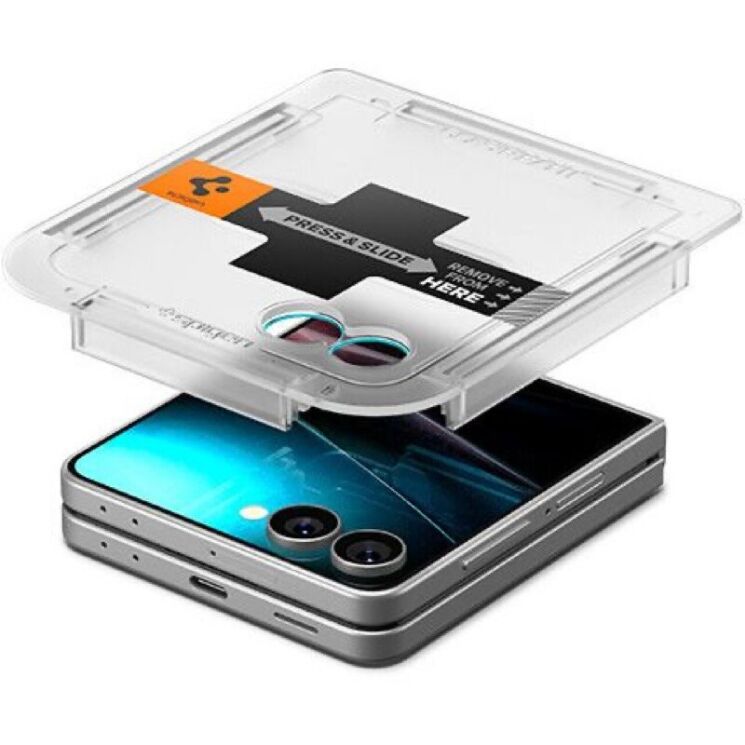 Комплект захисних стекол Spigen (SGP) GLAS.tR EZ Fit Sensor Protected для Samsung Galaxy Flip 7 (AGL09585): фото 2 з 14