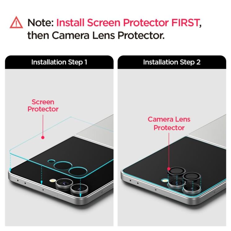Комплект захисних стекол Spigen (SGP) GLAS.tR EZ Fit Sensor Protected для Samsung Galaxy Flip 7 (AGL09585): фото 10 з 14