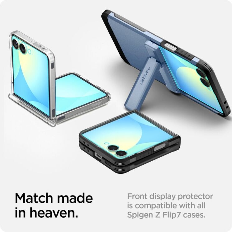 Комплект захисних стекол Spigen (SGP) GLAS.tR EZ Fit Sensor Protected для Samsung Galaxy Flip 7 (AGL09585): фото 13 з 14